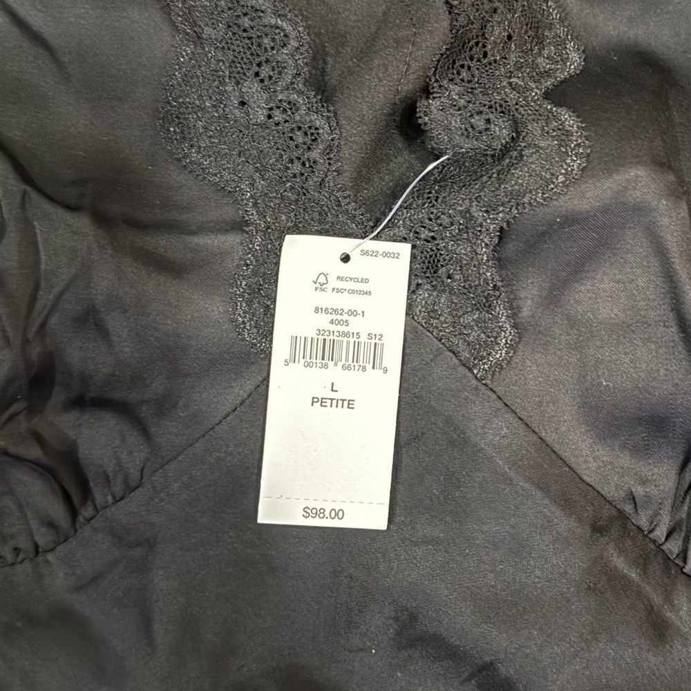 Satin Lace-Trim V-Neck Maxi Slip Dress from the GAP - Picture 3 of 3